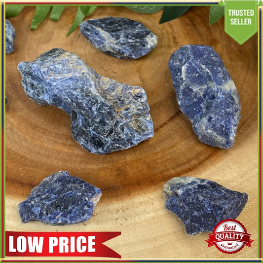 Large Sodalite Rough - Natural Confidence Crystal from Brazil - Genuine Raw Blue Crystal for Meditation, Altar, Crystal Grids