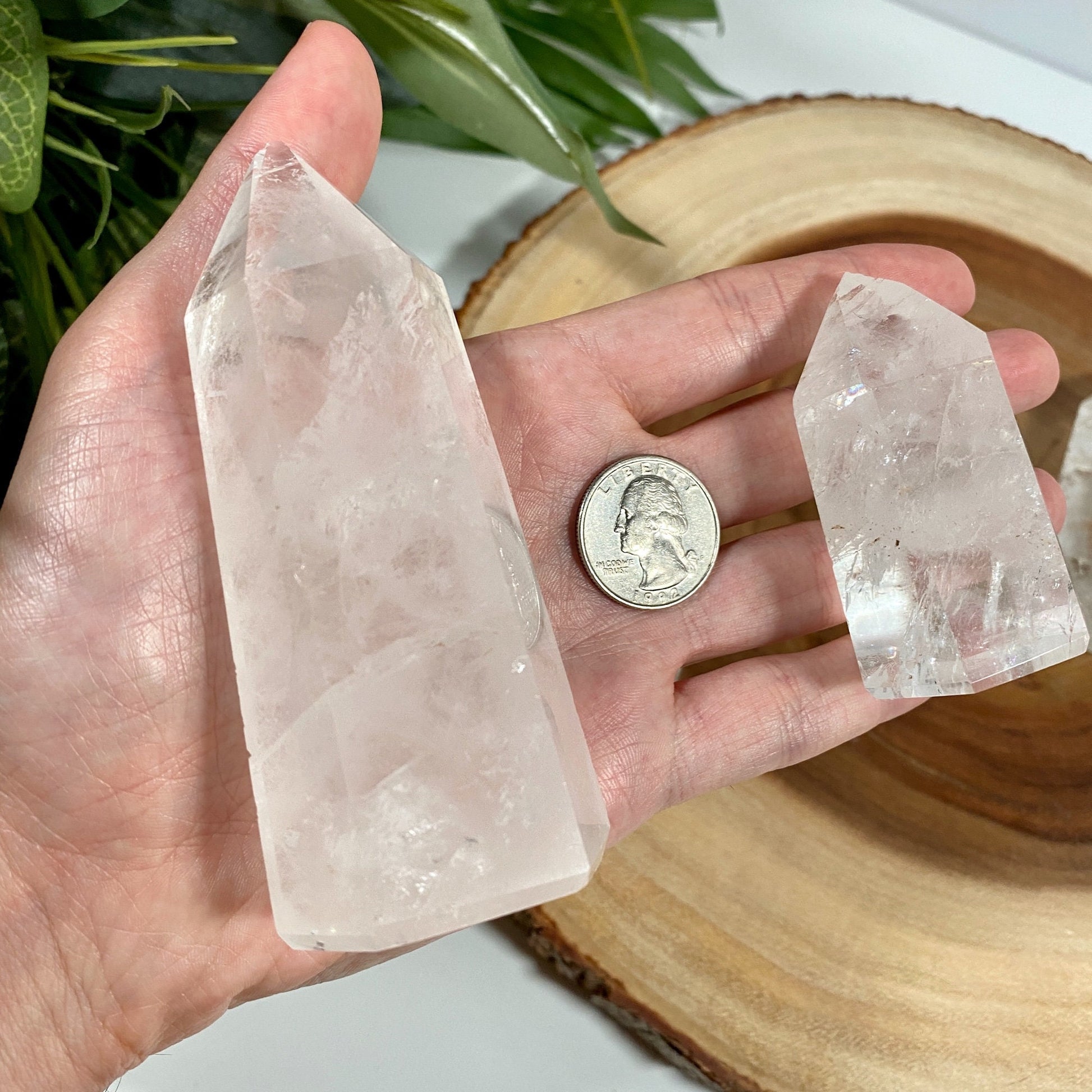 Natural Clear Quartz Tower Point from Brazil - Genuine Clear Crystal for Meditation, Crystal Grids, Healing, Reiki Chakra, Altars, Wand