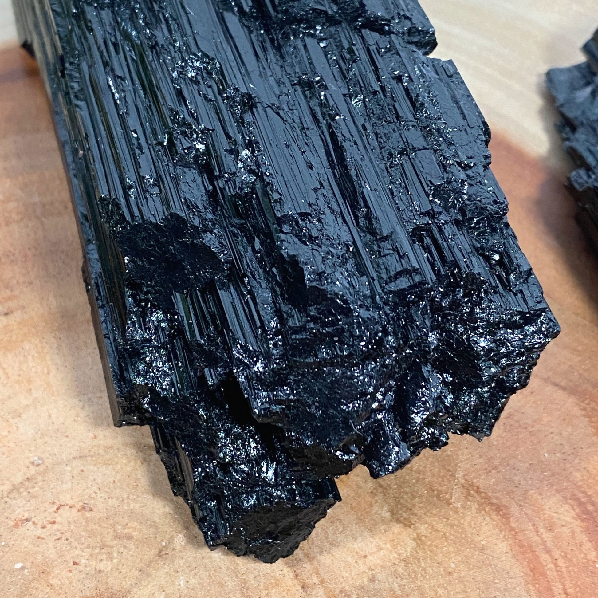 Large Black Tourmaline Rough - Natural Protection Crystal from Brazil - Genuine Raw Schorl