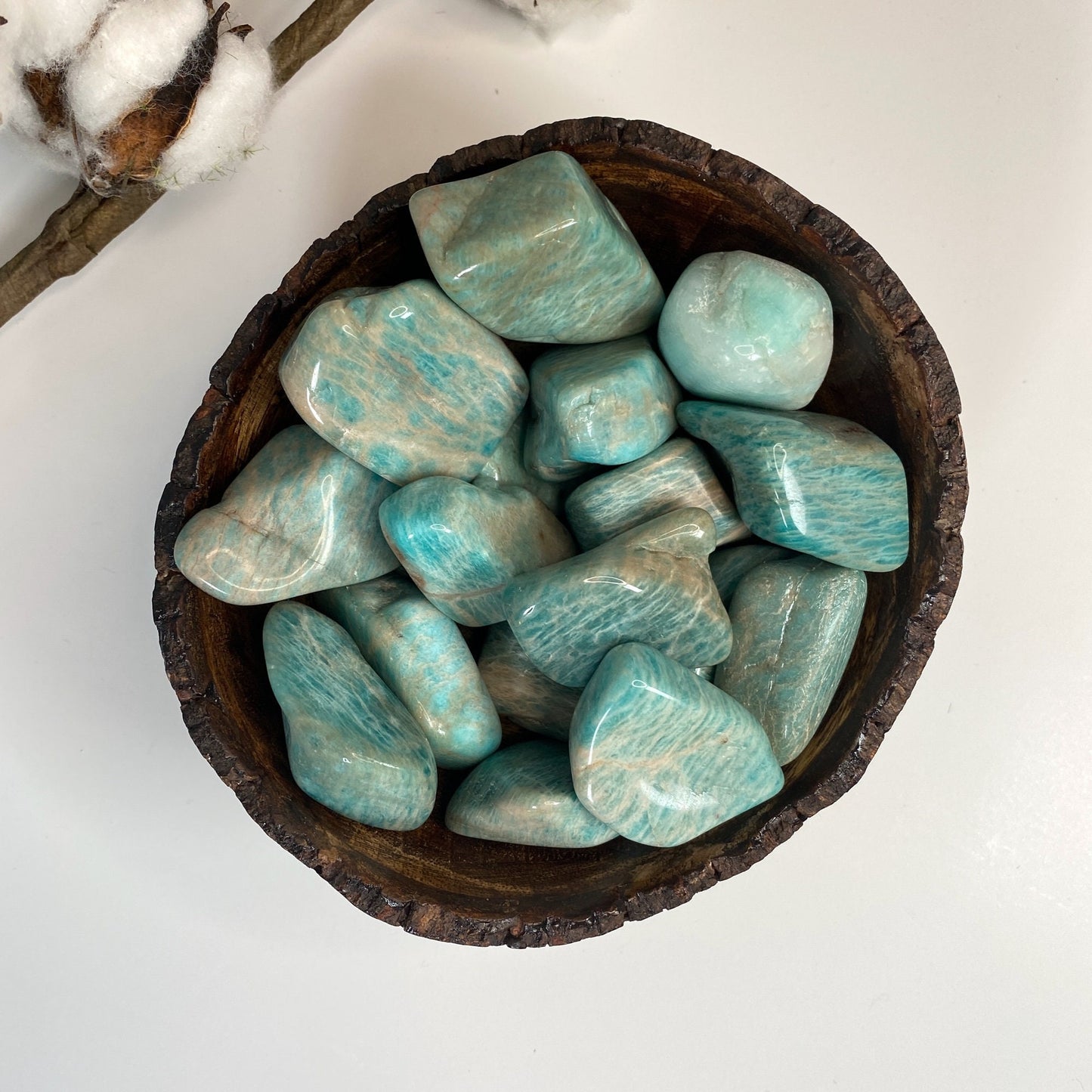 Natural Amazonite Crystal - Green Tumbled Stone - Courage and Protection Crystals - genuine healing stones for heart and throat chakra