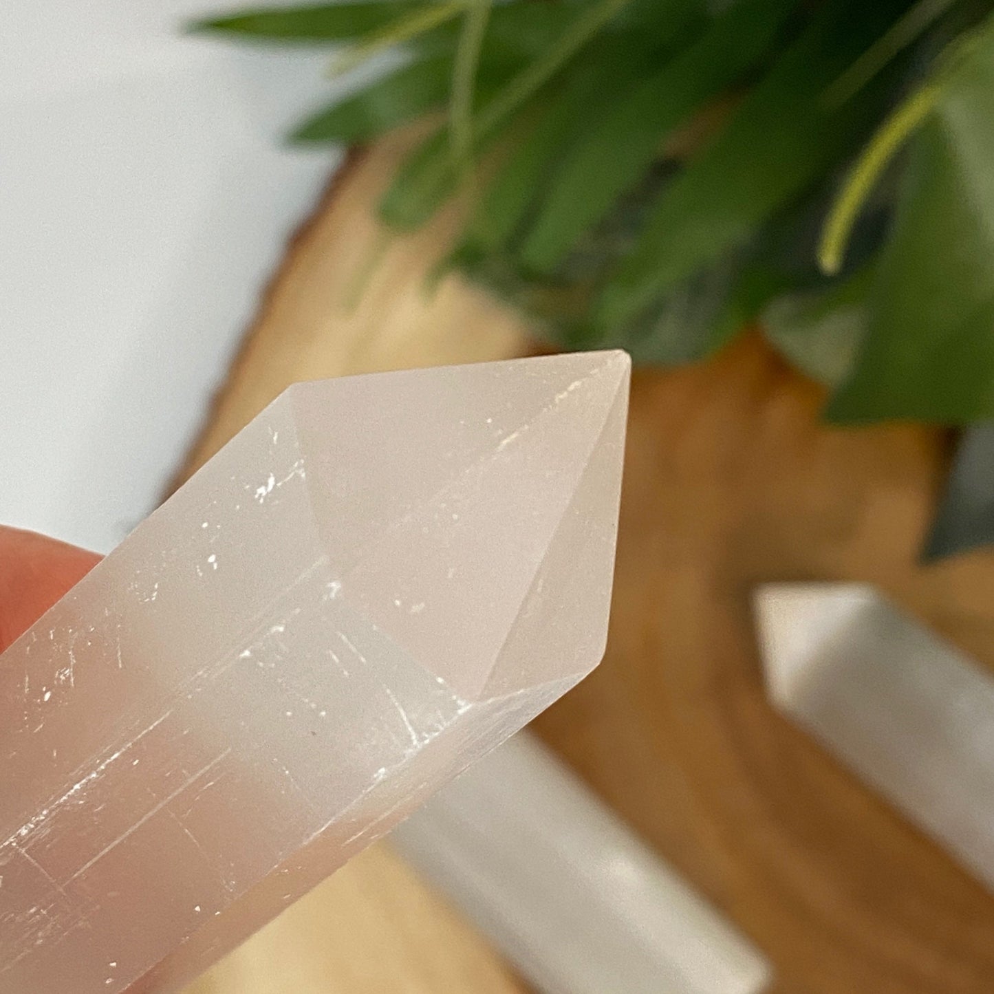 Natural Selenite Tower Point from India - Genuine Charging Crystal for Meditation, Crystal Grids, Healing, Reiki Chakra, Altars, Wand