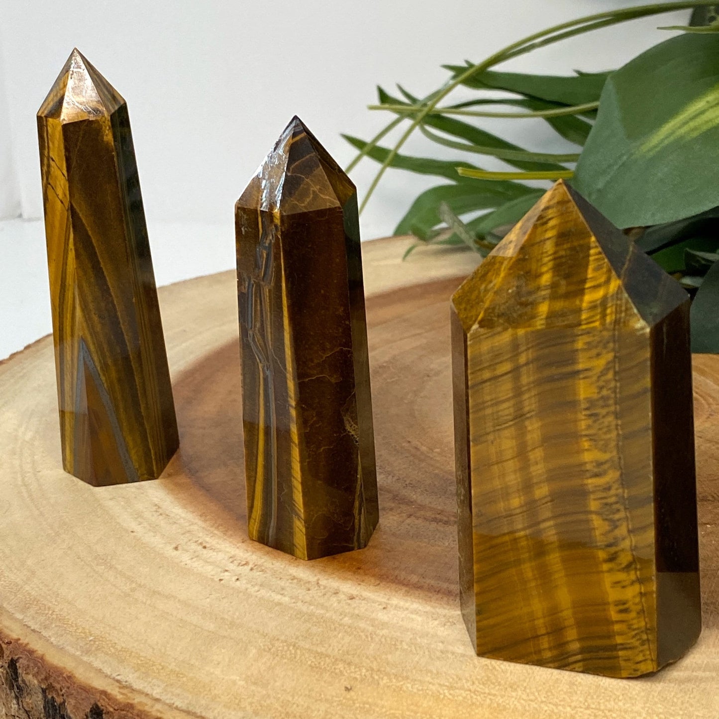 Natural Tigers Eye Tower Point from Africa - Flashy Yellow Crystal for Meditation, Crystal Grids, Healing, Reiki Chakra, Altars, Wand