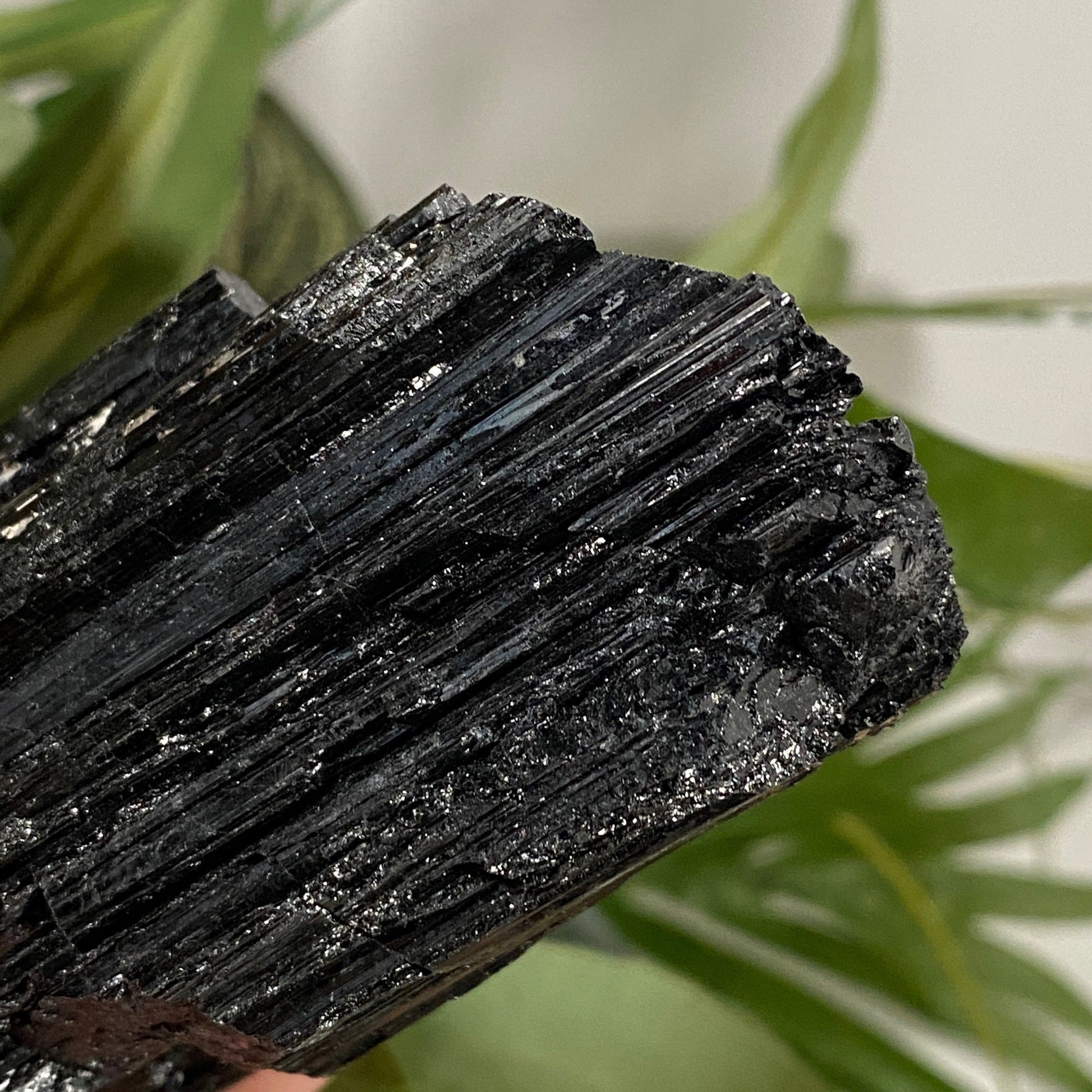 Large Black Tourmaline Rough - Natural Protection Crystal from Brazil - Genuine Raw Schorl