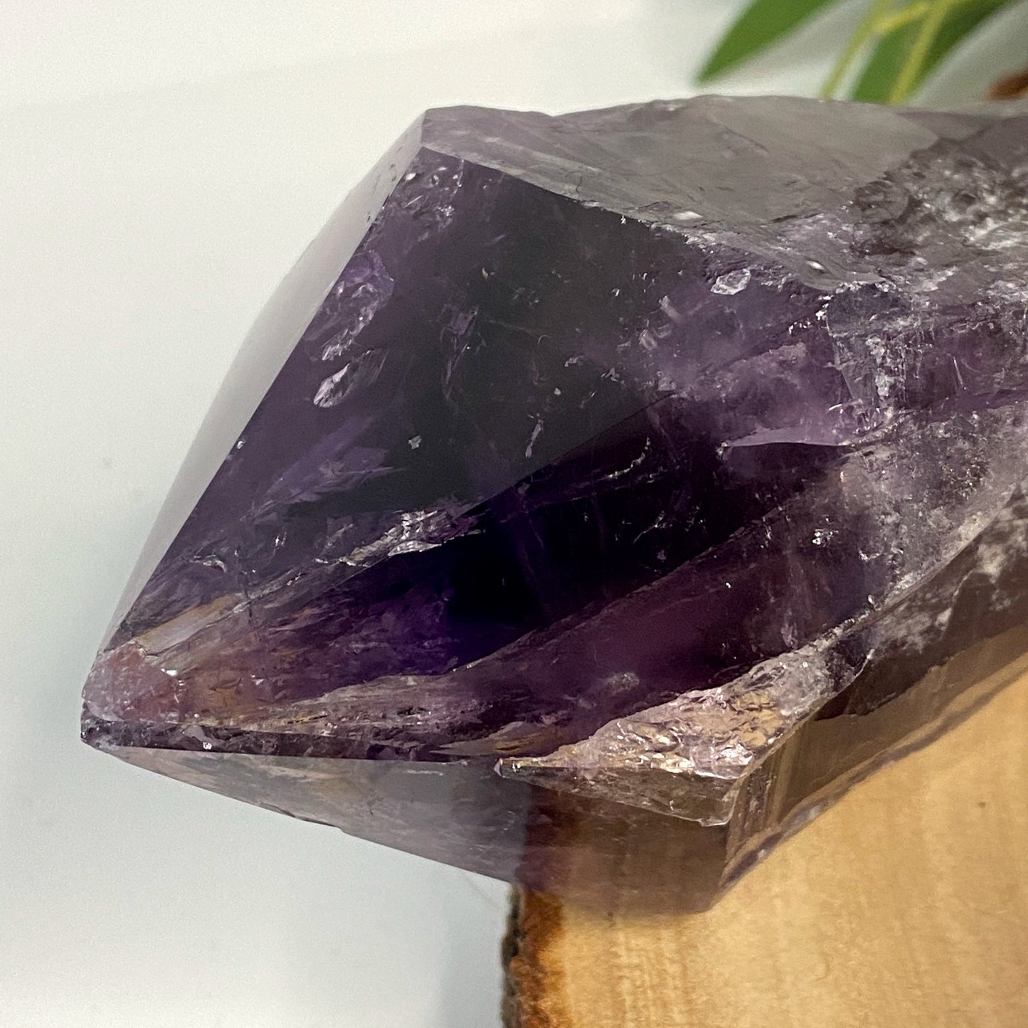 Amethyst Root Point from Brazil (AAA Grade) - Genuine Wand Crystal for Meditation, Crystal Grids, Healing, Reiki Chakra, Altars