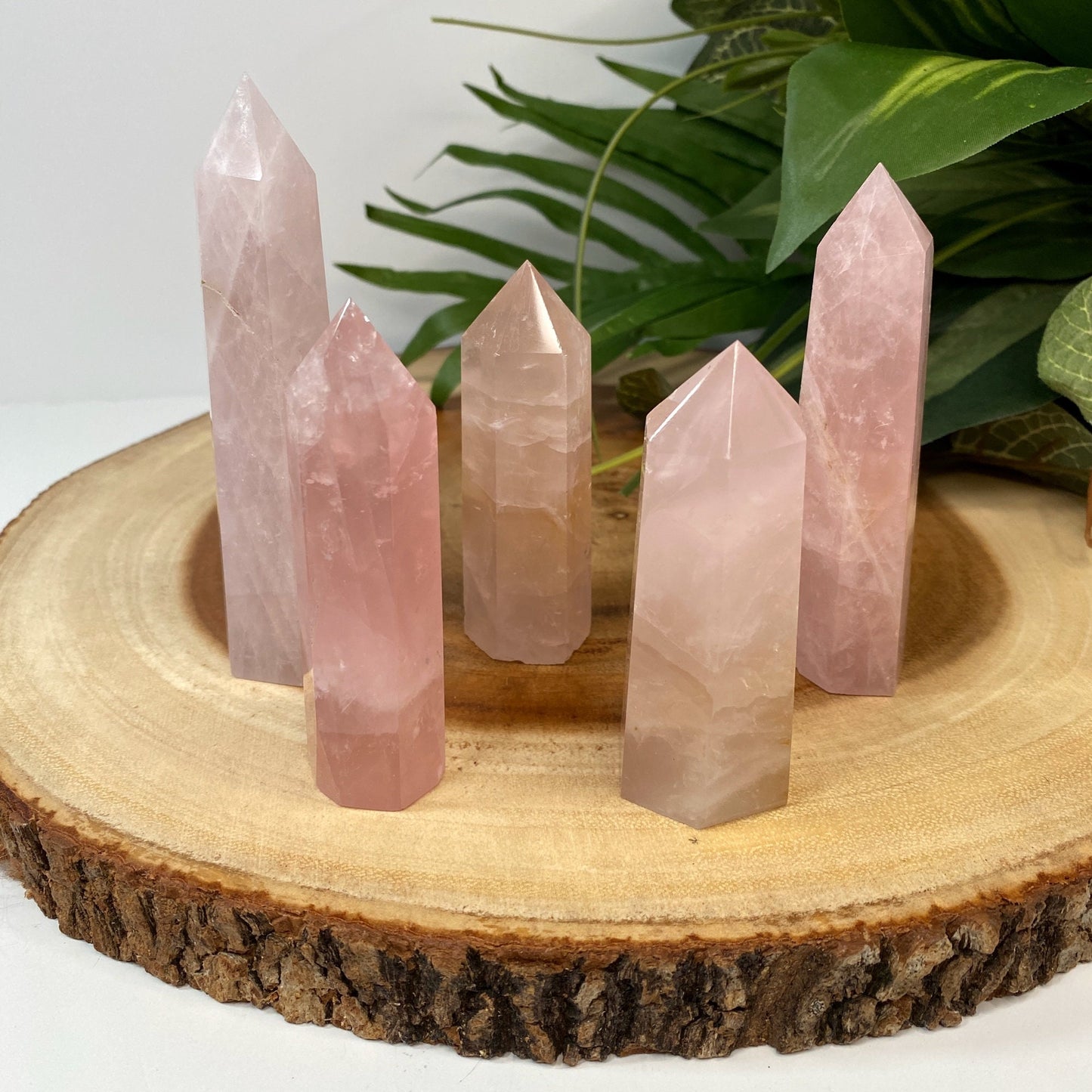 Natural Rose Quartz Tower Point from Brazil - Genuine Pink Crystal for Meditation, Crystal Grids, Healing, Reiki Chakra, Altars, Wand