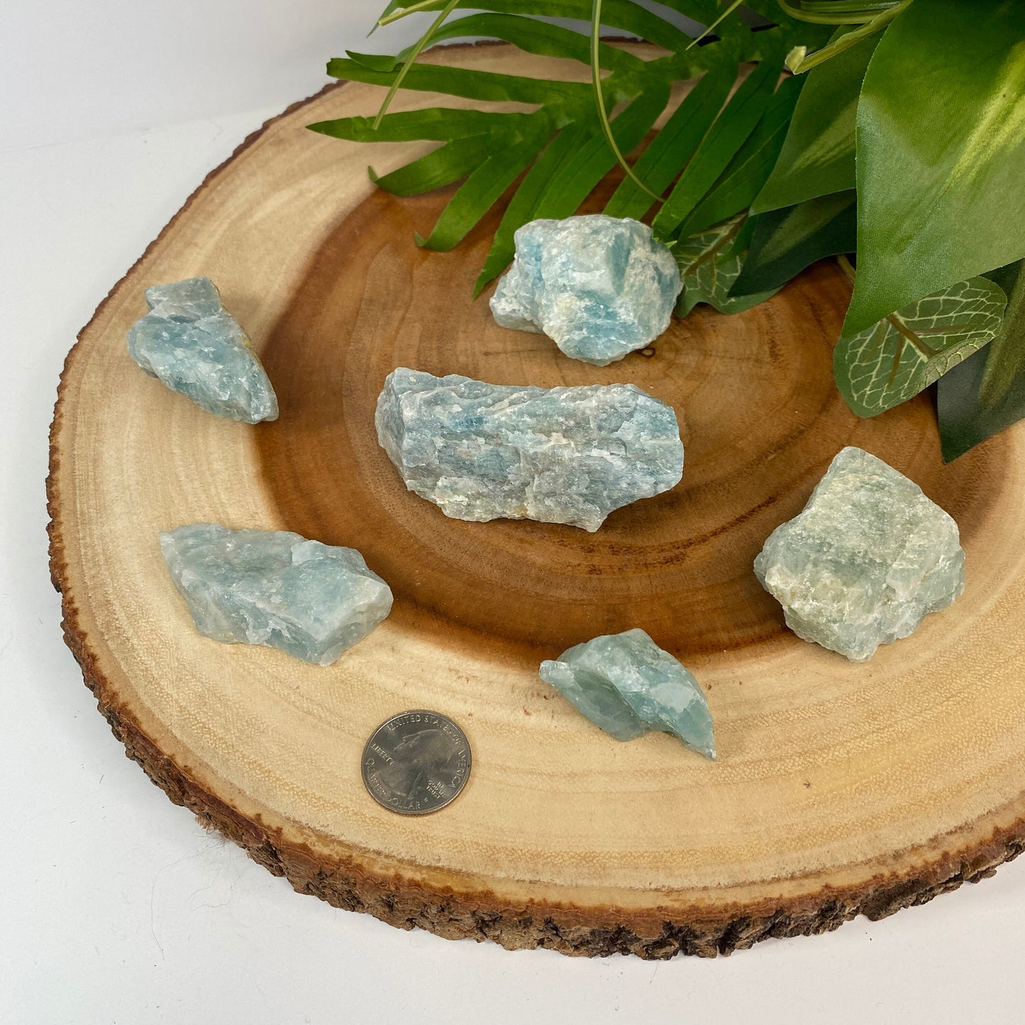Large Aquamarine Rough - Natural Empowerment Crystal from Brazil - Genuine Raw Blue Crystal for Meditation, Altar, Crystal Grids