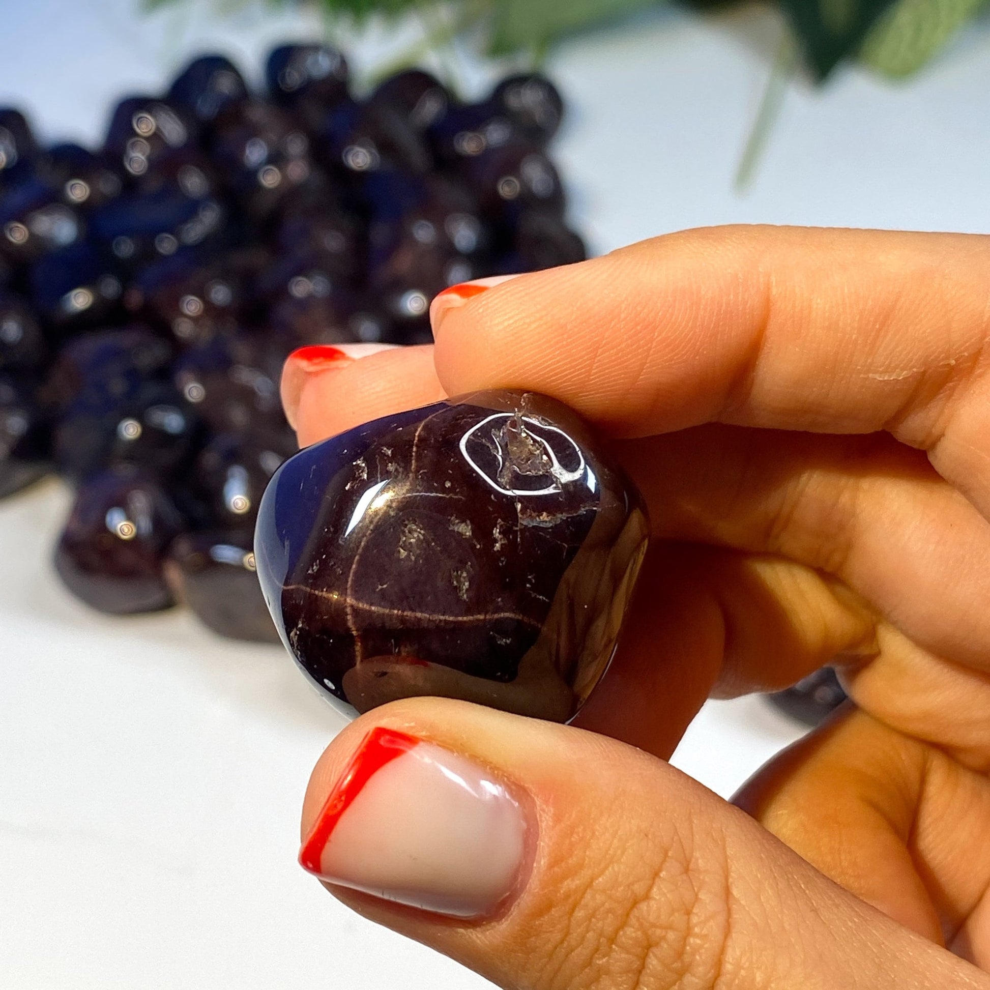 Natural Garnet Crystal - Red Brown Tumbled Stone - Love and Recovery Crystals - genuine healing stones for root and heart chakra