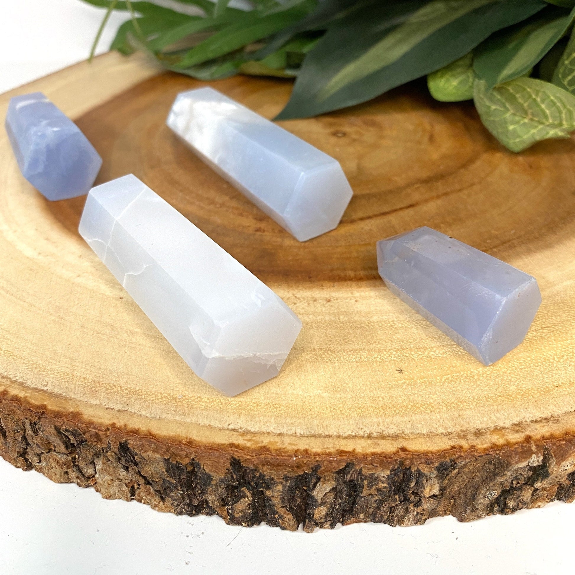 Natural Blue Chalcedony Tower Point from Turkey - Blue Crystal for Meditation, Crystal Grids, Healing, Reiki Chakra, Altars, Wand