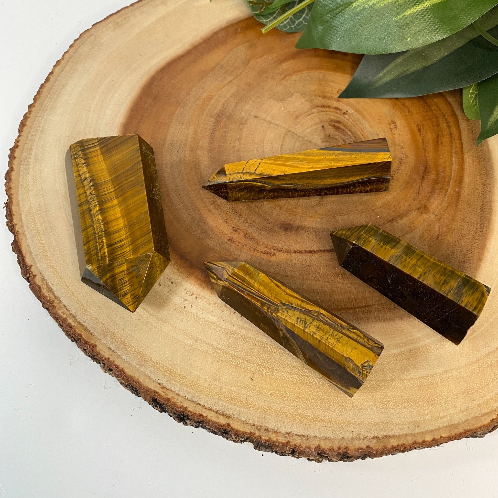 Natural Tigers Eye Tower Point from Africa - Flashy Yellow Crystal for Meditation, Crystal Grids, Healing, Reiki Chakra, Altars, Wand
